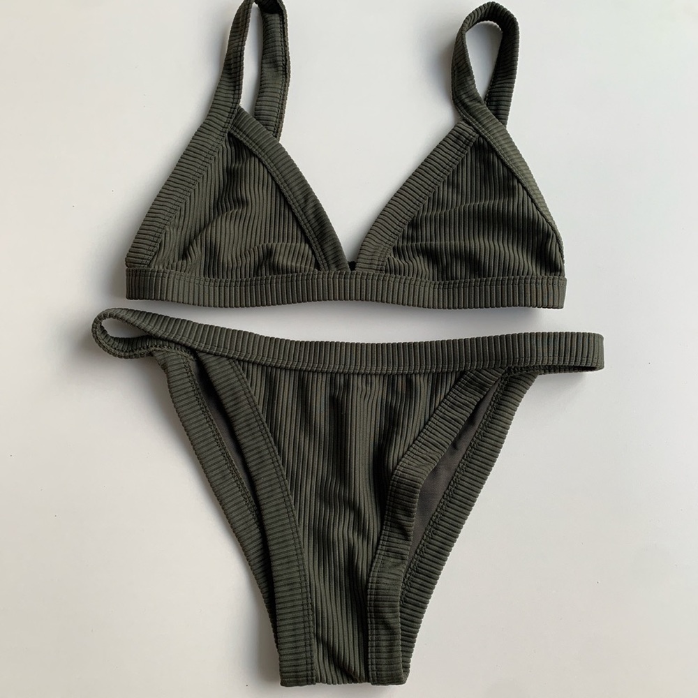 Wanderlust Swim Dark Green Bikini set made in Bali